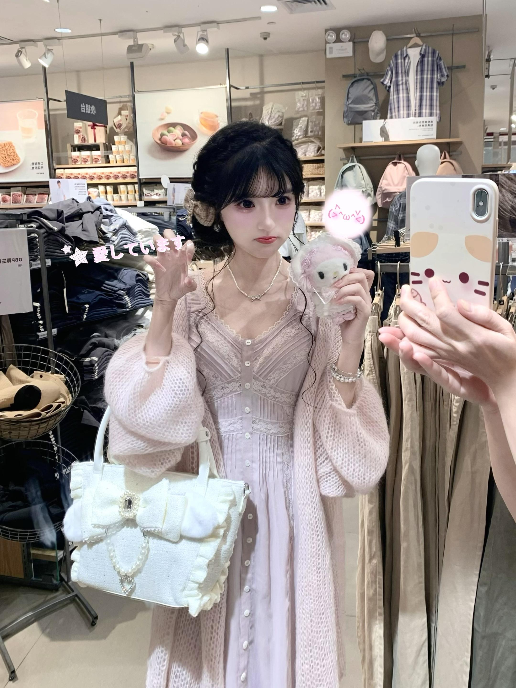 ♡我是不会放弃穿成樱花妹的🐰੭。好温柔的日系编发～