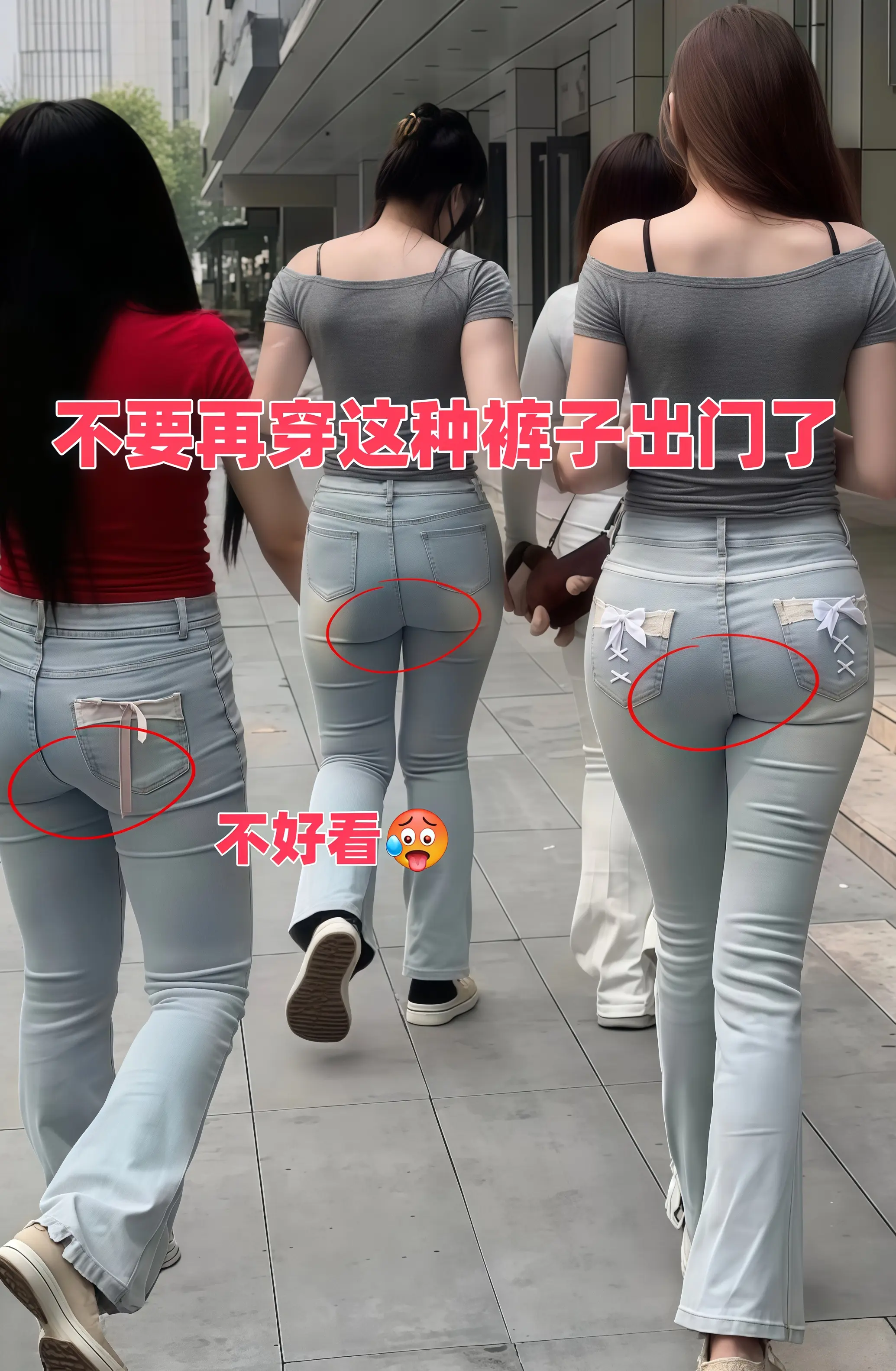 姐妹们，白色蕾丝拼接破洞裤一出场就惊艳了！阔腿直筒裤型遮肚子遮胯宽，让...
