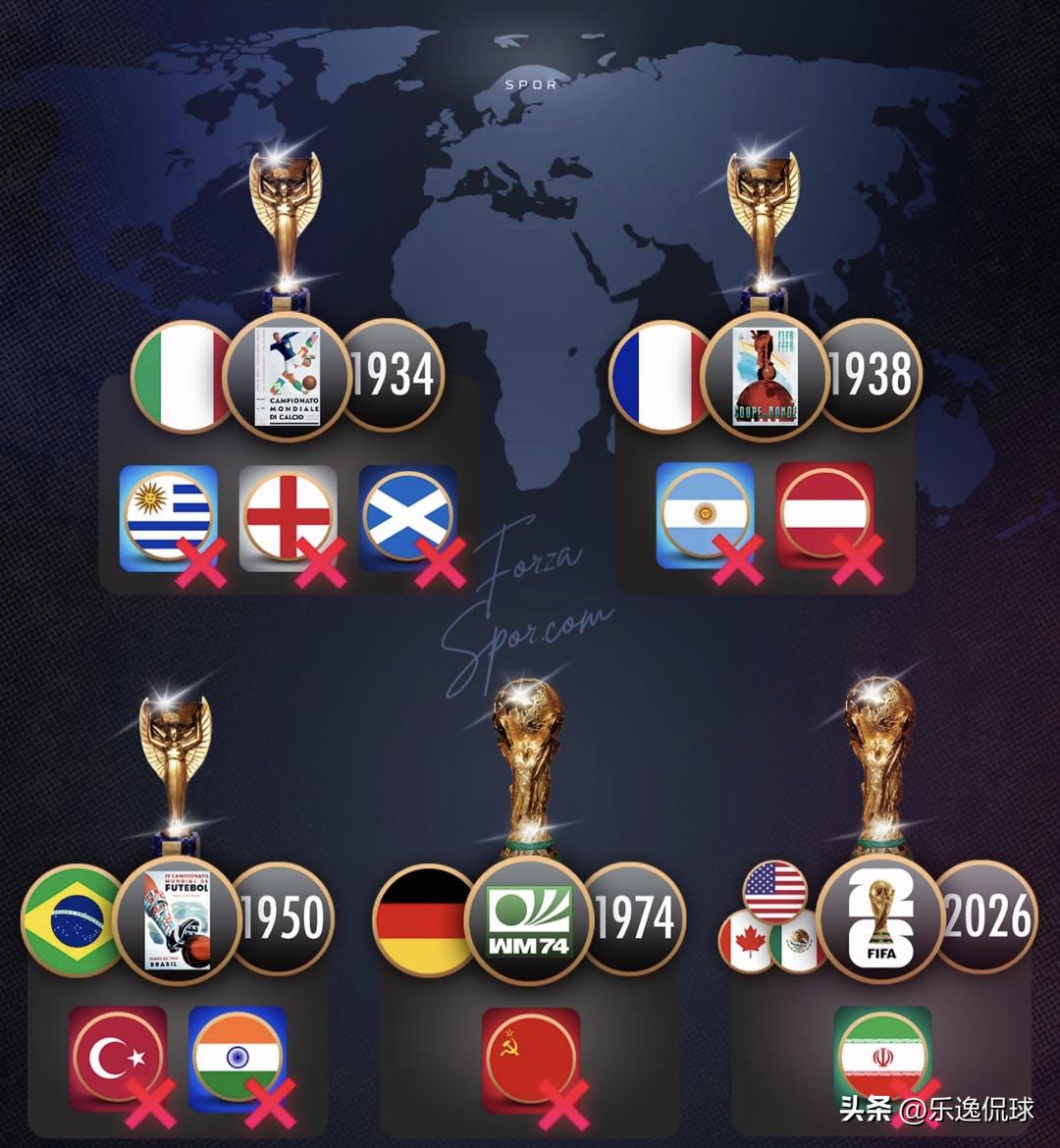 世界杯史上最任性的9个国家！到手的名额说不要就不要，伊朗会无奈的成为最新一个吗？