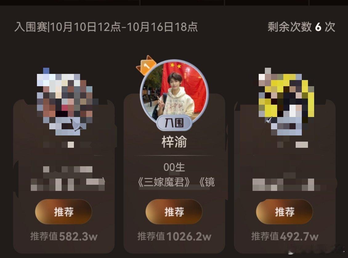 梓渝首个视界大会推荐值破1000万梓渝推荐值破1000万 1000万推荐值不是终
