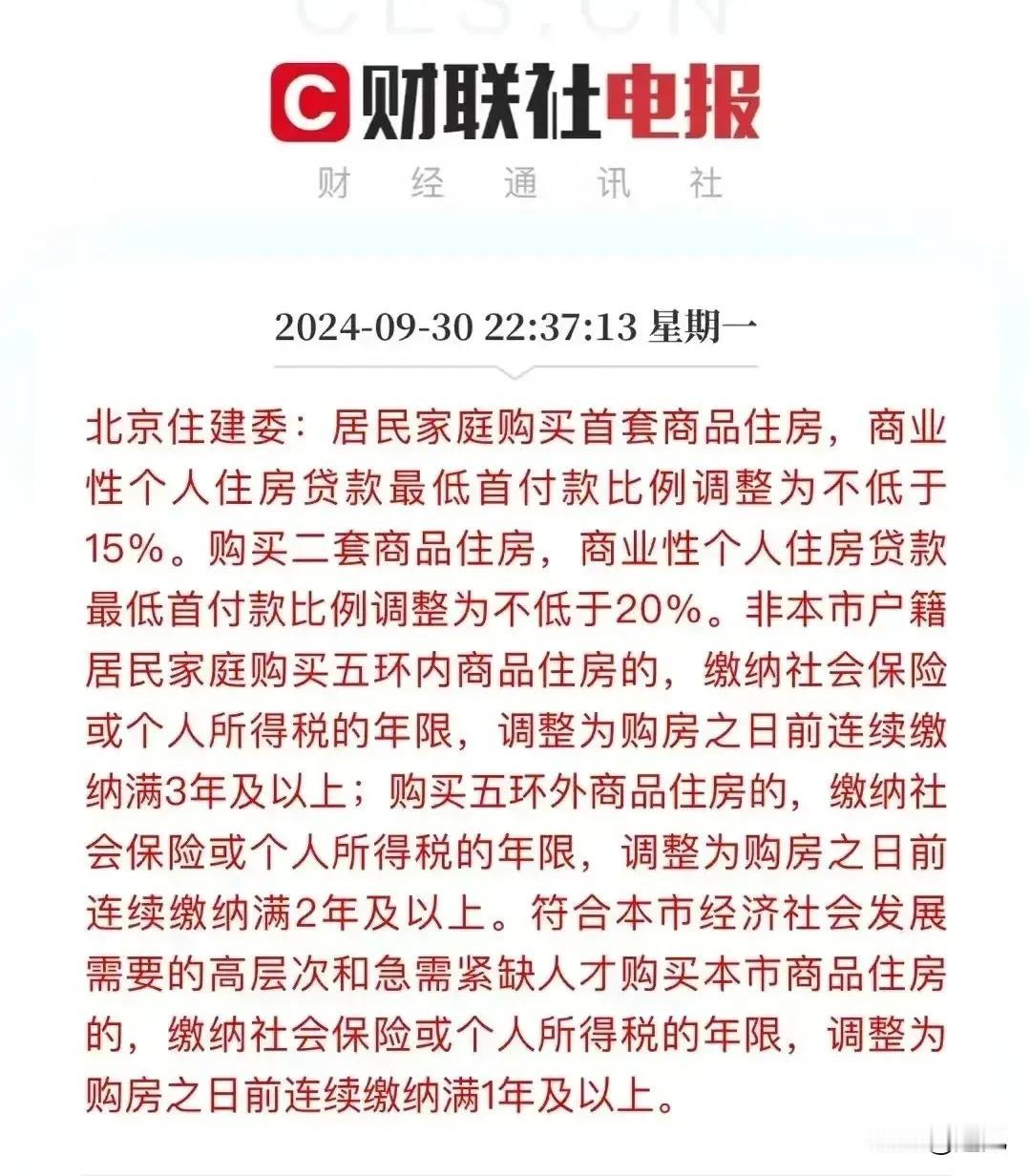 北京楼市新政也来了！
北上广深集体出政策，
历史罕见！

要知道几个月前，
四个