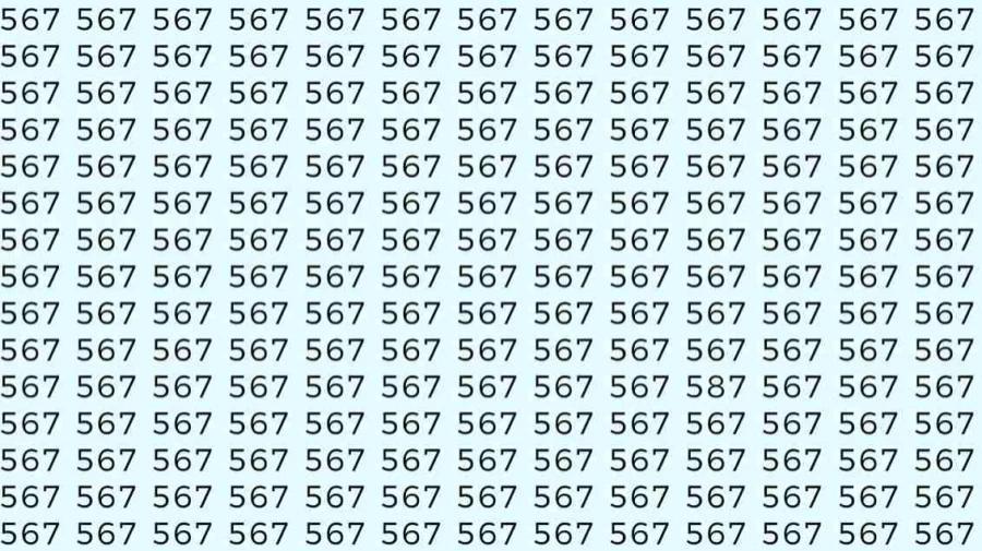 白色背景上，成排的数字组合 “567” 正整齐列队，然而在这看似统一的序列中，一
