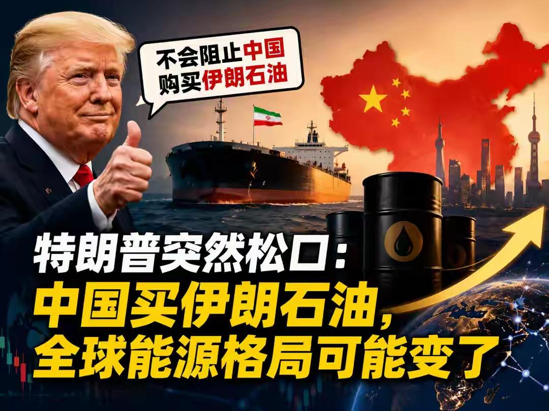 特朗普突然松口：中国买伊朗石油，全球能源格局可能变了

特朗普一句"不会阻止中国