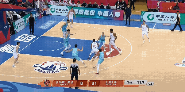 青岛男篮第一节8:33落后上海男篮，青岛男篮主场打出这样的一节比赛，让人看的觉得