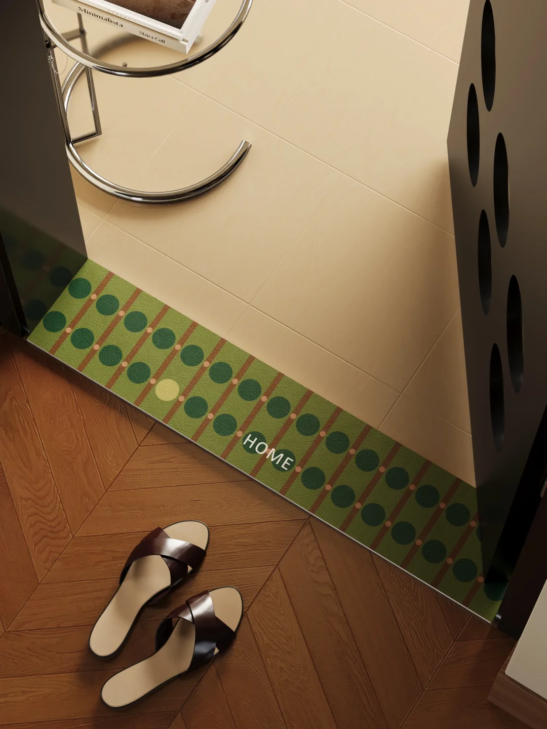 不用敲砖！轻松改造门槛石🟢复古苔藓绿绝了