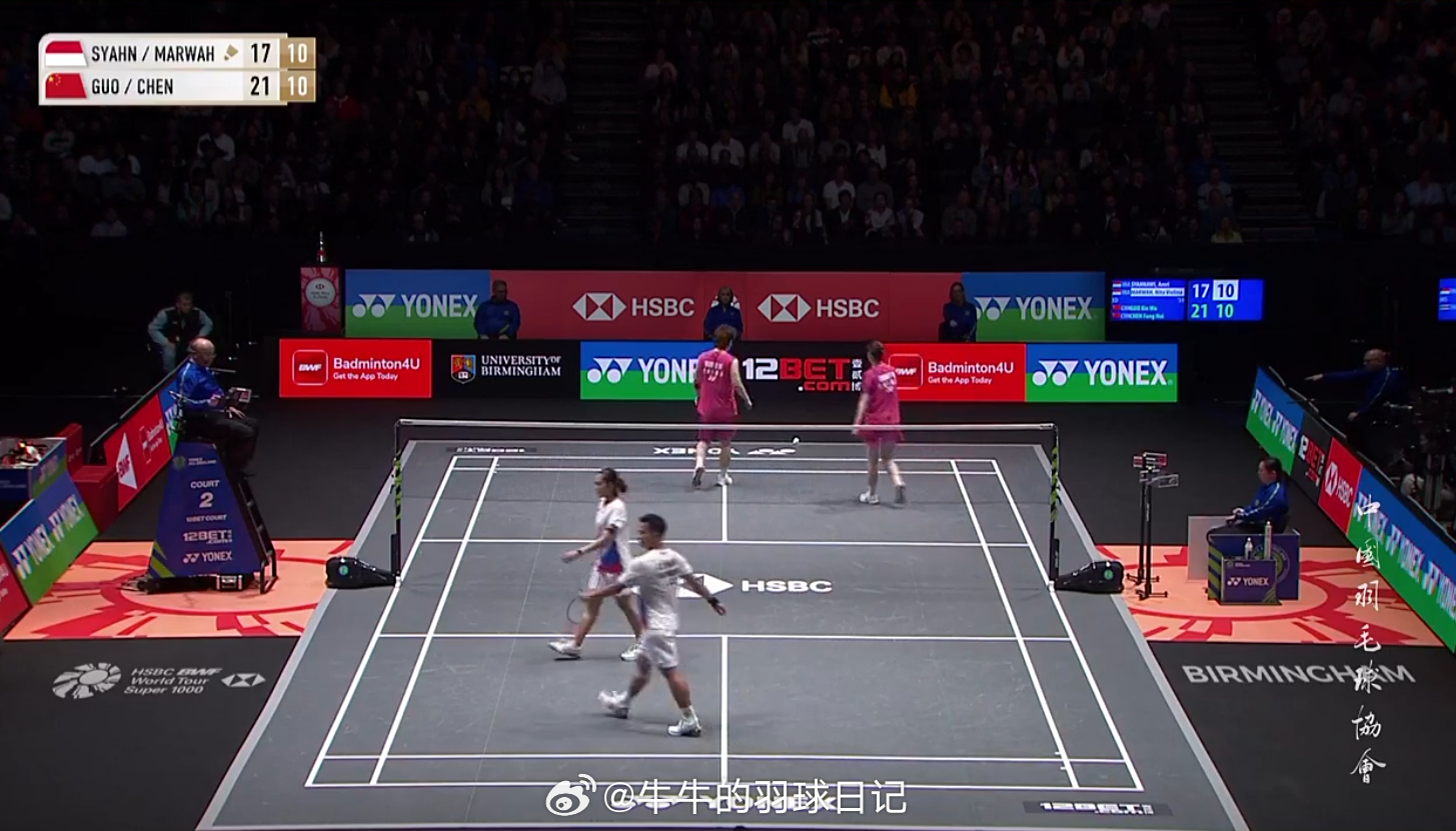 混双 1/4赛 西亚纳维/马尔瓦 17-21 11-10 郭新娃(6)/陈芳卉2