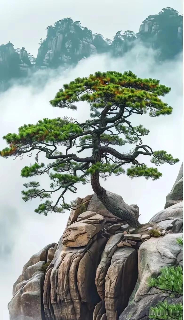松
不恋繁华不恋春
悬崖峭壁扎下根
但等秋风扫落叶
白雪飘飘亦青葱。