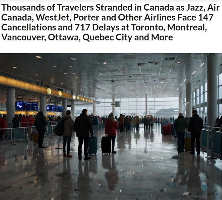 暴风雪：多伦多等7地混乱，864航班取消延误 ，交通电力告急！

今天是boxi