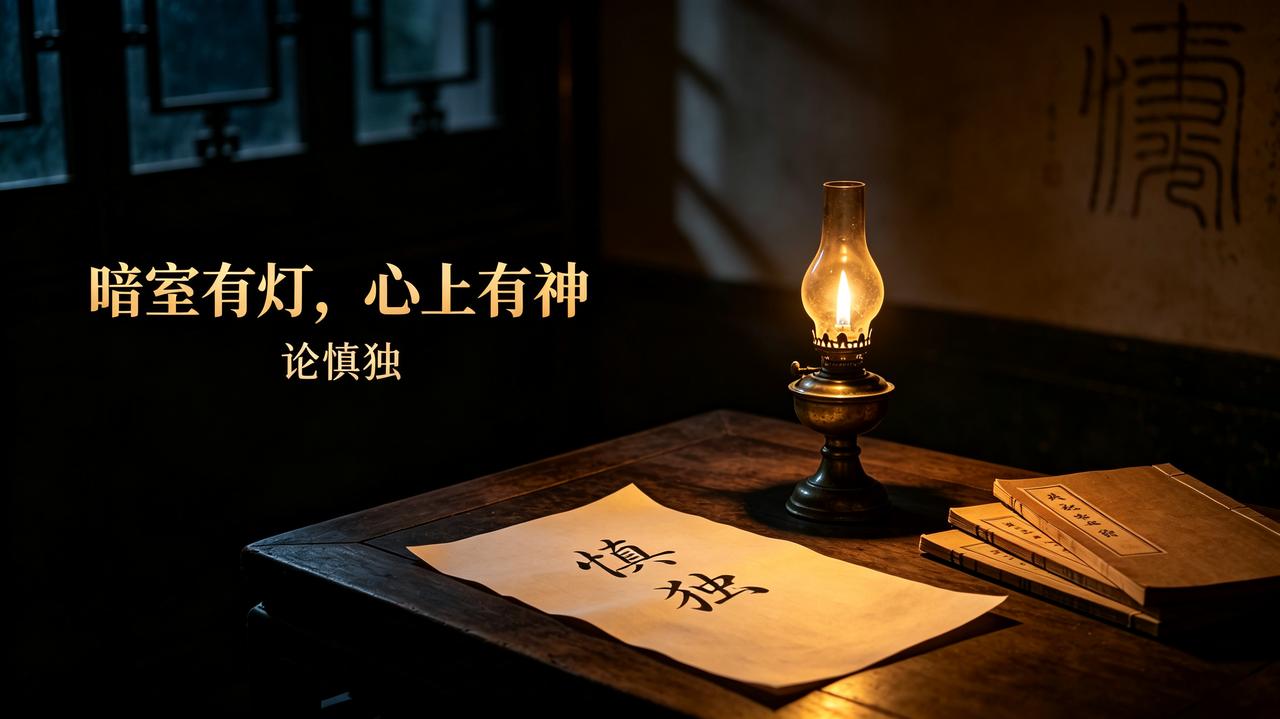 暗室有灯，心上有神——论慎独
 
朱熹说：“君子慎其独，非特显明之处是如此，虽至