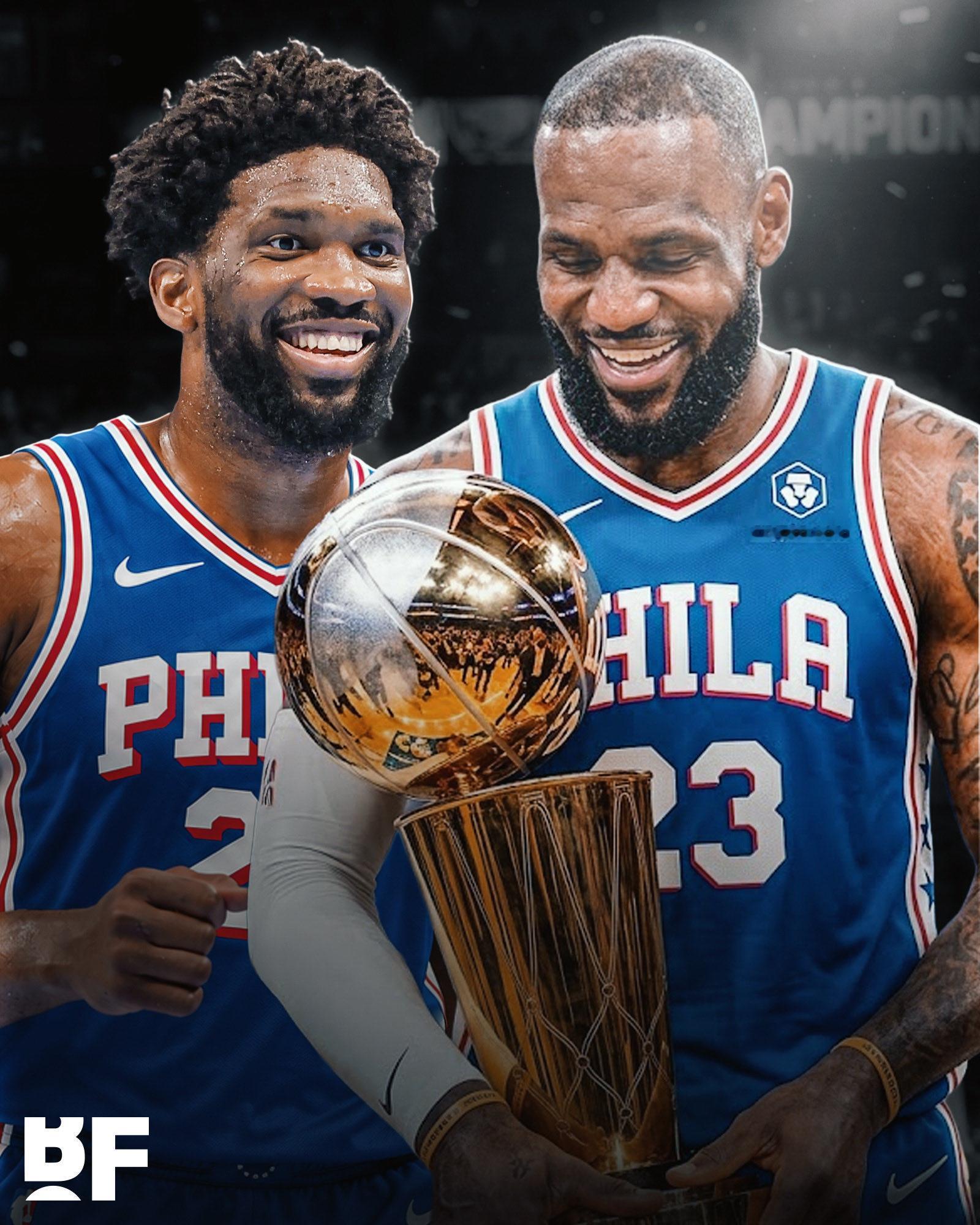 老詹想帮恩比德拿到生涯首冠。新赛季能实现不[污][污]NBA[超话] ​​​