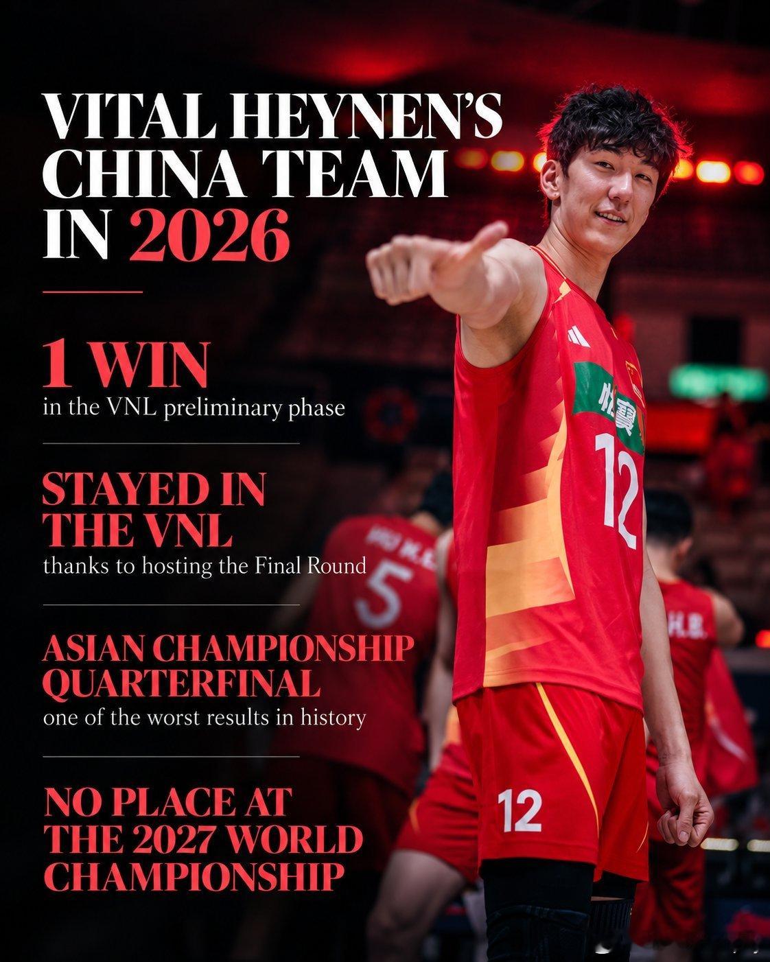 根据外媒报道：明年世界男排联赛可能依旧在中国举行这是维塔尔·海宁执教的球队近年来