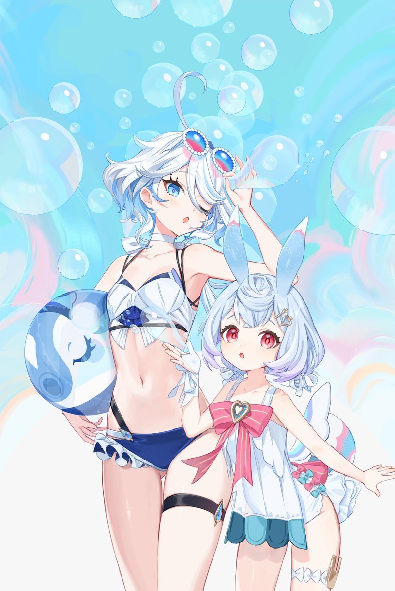 海边 泳装～cr:画师 yu-ri#原神##原神5.1版本##游园集结令# ​​