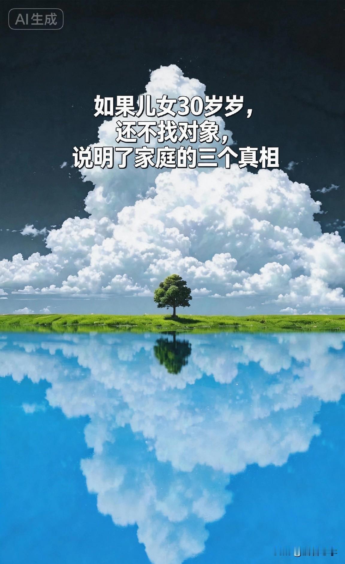 如果儿女30多岁，还不找对象，说明了家庭的三个真相。

你身边有没有这样的父母？