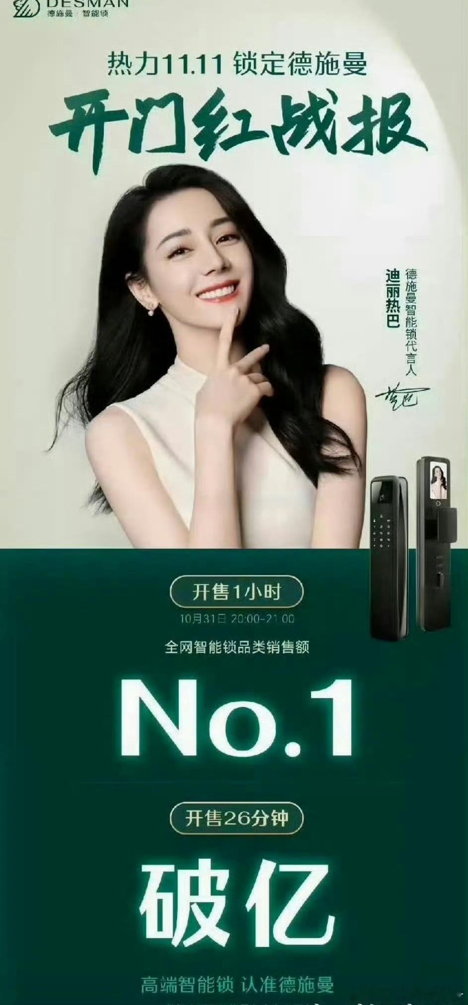 迪丽热巴德施曼开售26分钟破亿，什么水平？ 