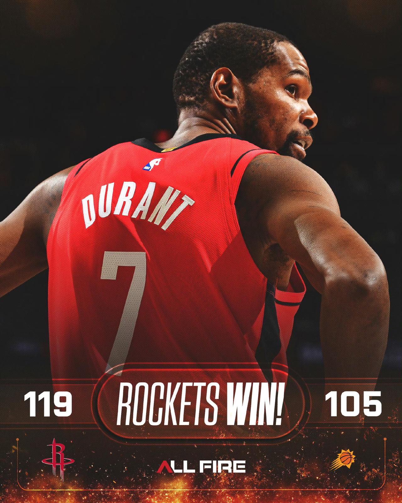 火箭119:105太阳豪取七连胜继续朝着既定目标迈进。🔥
本来就是一场胜负无所