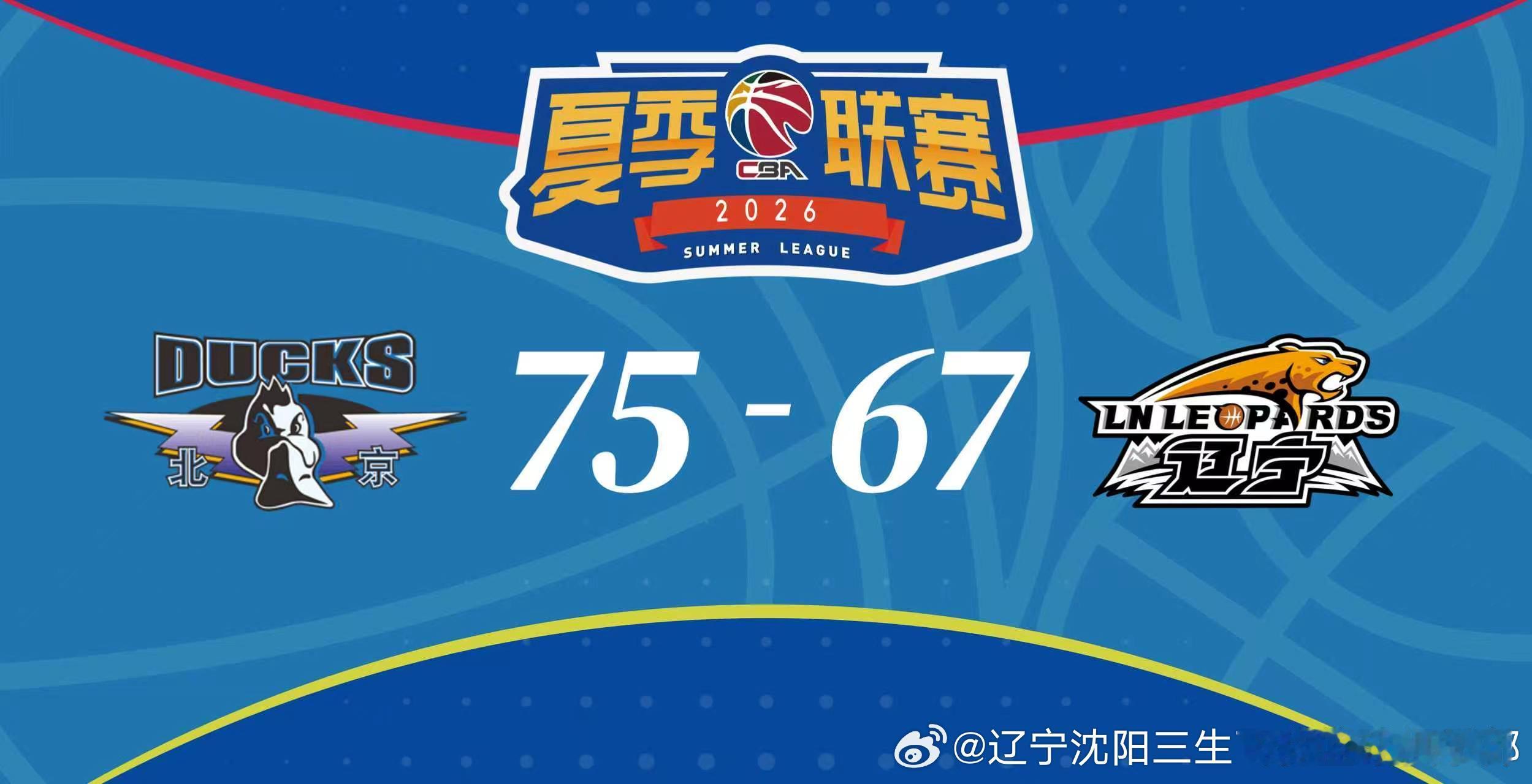 2026年CBA夏季联赛（青岛）小组赛第三场，北京首钢战胜辽宁本钢。 ​​​​