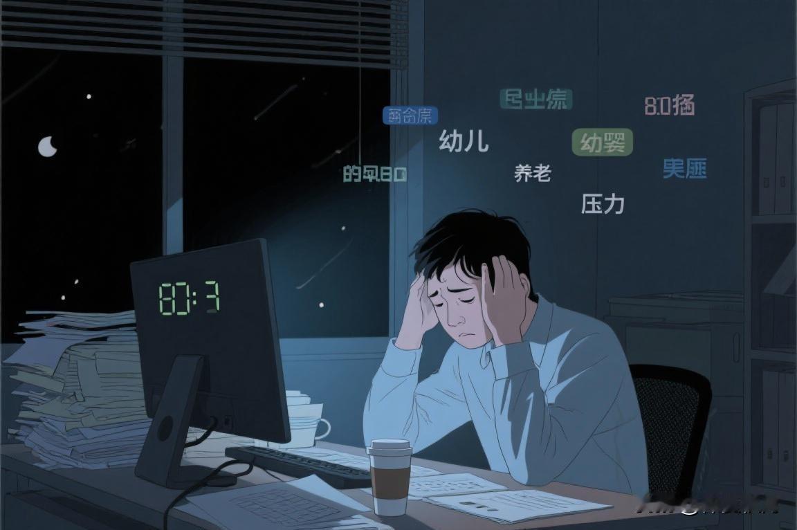 80后现状上有老下有小，房贷车贷压压力大，不敢病不敢歇！