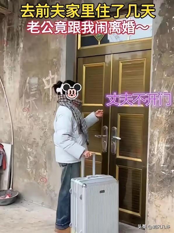 河南二婚女子照顾孩子在前夫家住3天，回家被丈夫拒之门外，并说：你干脆跟前夫过得了