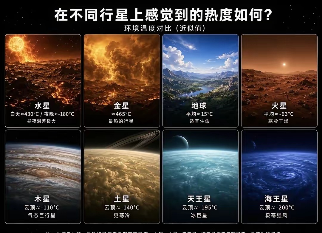 在不同的行星上看太阳，会是什么感觉？科普 同一颗太阳，在8颗行星上，竟然像8个完