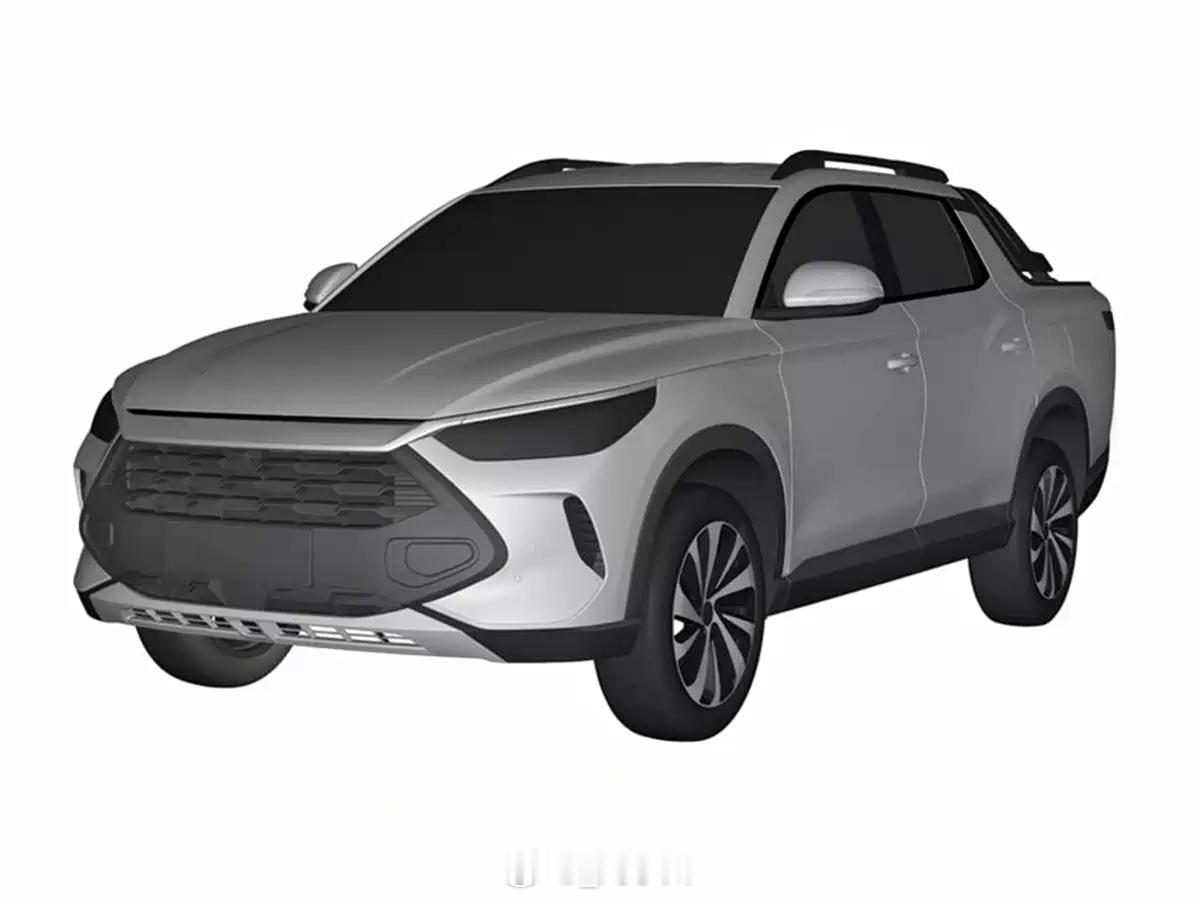 比亚迪全新皮卡外观专利图曝光 继续发力新能源皮卡市场！比亚迪全新皮卡外观专利图曝