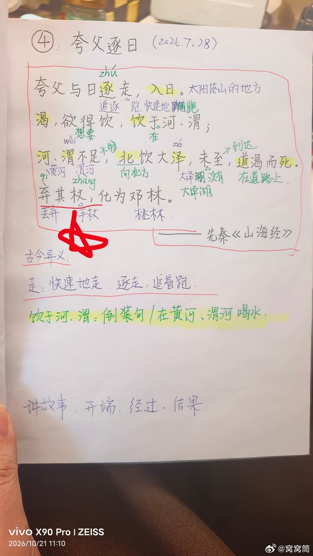 此处……[作揖][作揖]不能认同夸父族首领，夸父就是拿手杖的。书里写：夸父与日逐