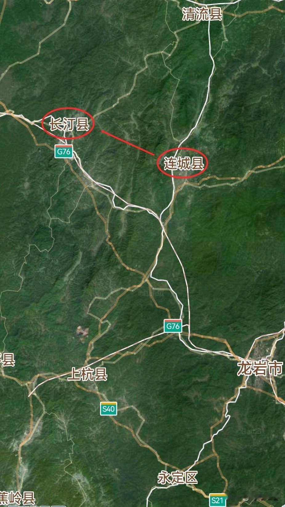 龙岩市，从连城县3到长汀县2是拔提用重吗？
连城县，总面积2579平方公里，下辖