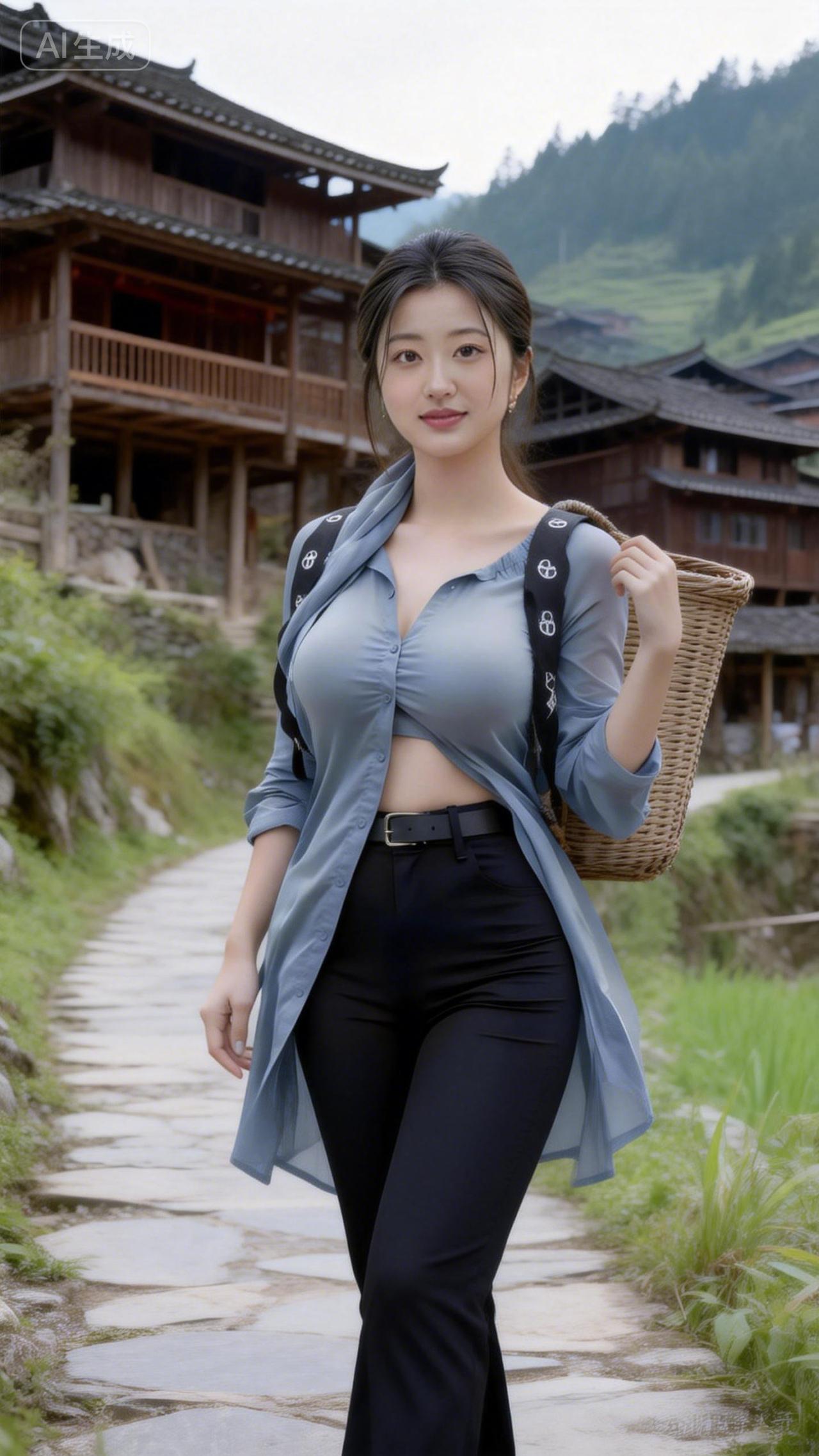 寨中烟火，山野温柔
 
车辙碾过最后一段山路，湘西的古寨便撞进了眼里。青山像张开