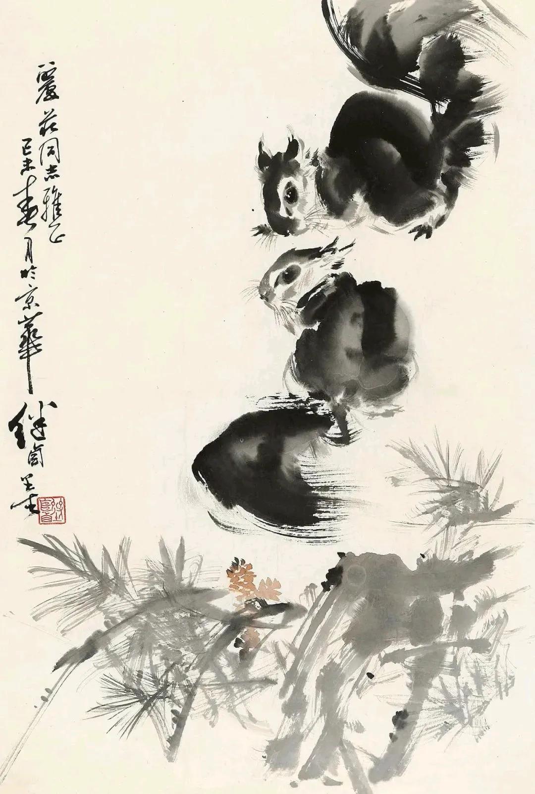 他是近现代中国画家中少有的工笔白描、重彩、小写意、大写意俱能的画家，题材也非常全