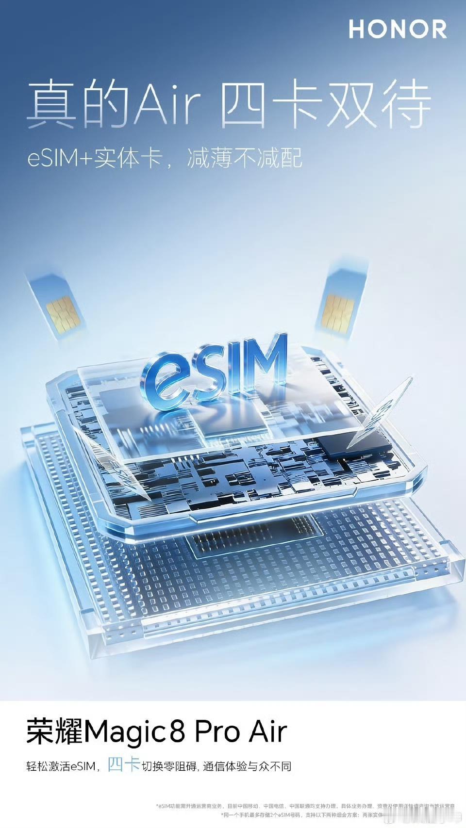 荣耀太舍得给配置了，这么轻薄的手机，连四卡都安排了。
