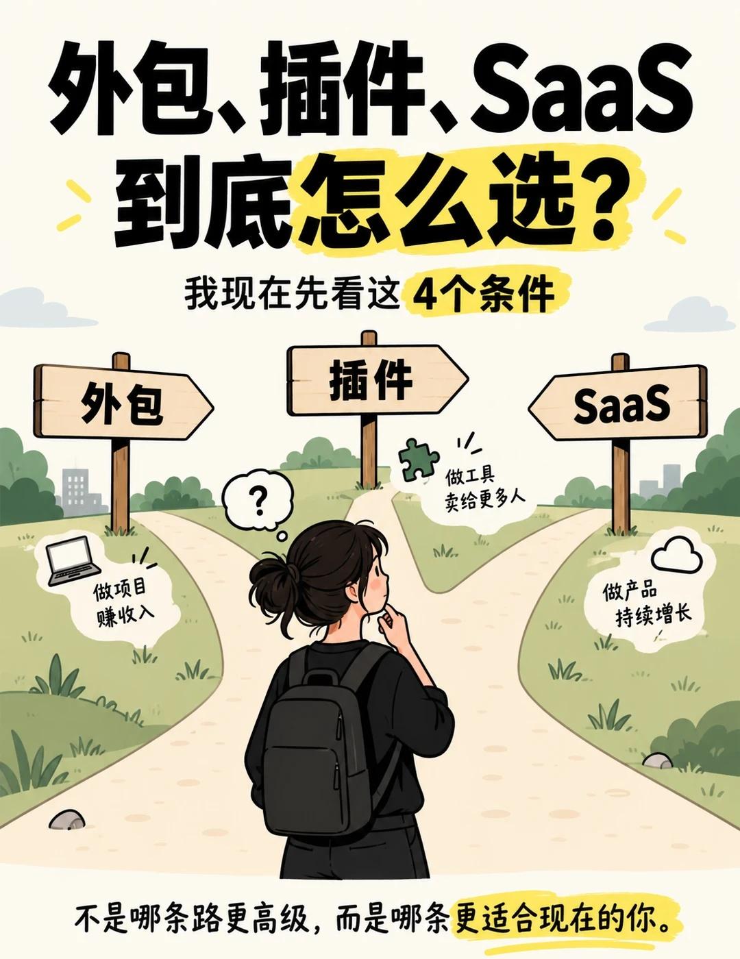 接外包、做插件还是搞SaaS？
以前我也喜欢给这三种赚钱方式排个鄙视链：接外包是