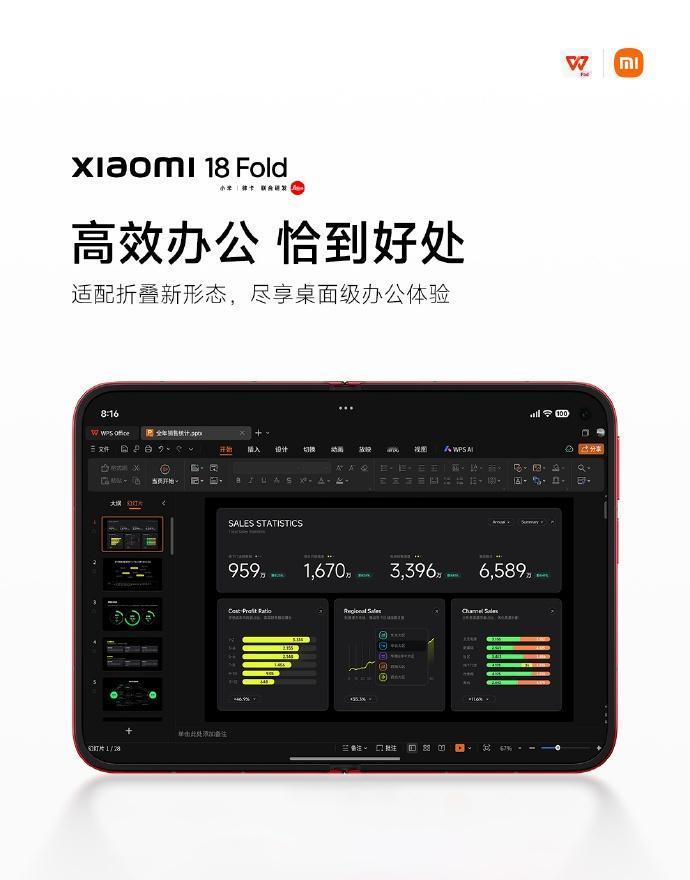 小米 18 Fold 的内屏比例和A4 纸的长宽比相同，都是 √2:1，这是数学