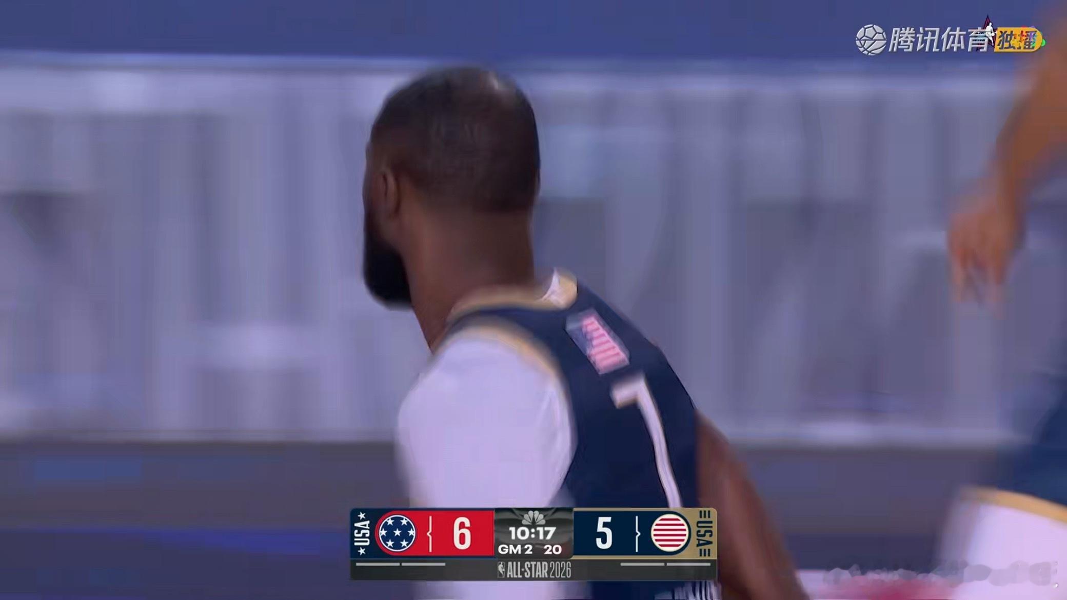 星条队登场，首发：詹姆斯，杜兰特，伦纳德，布伦森，杰伦布朗 