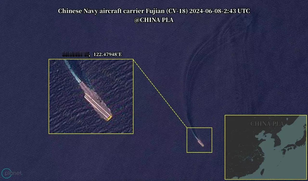“福建”舰第二次海试，时间长达20天。

在6月11日下午，超级航母“福建”舰完