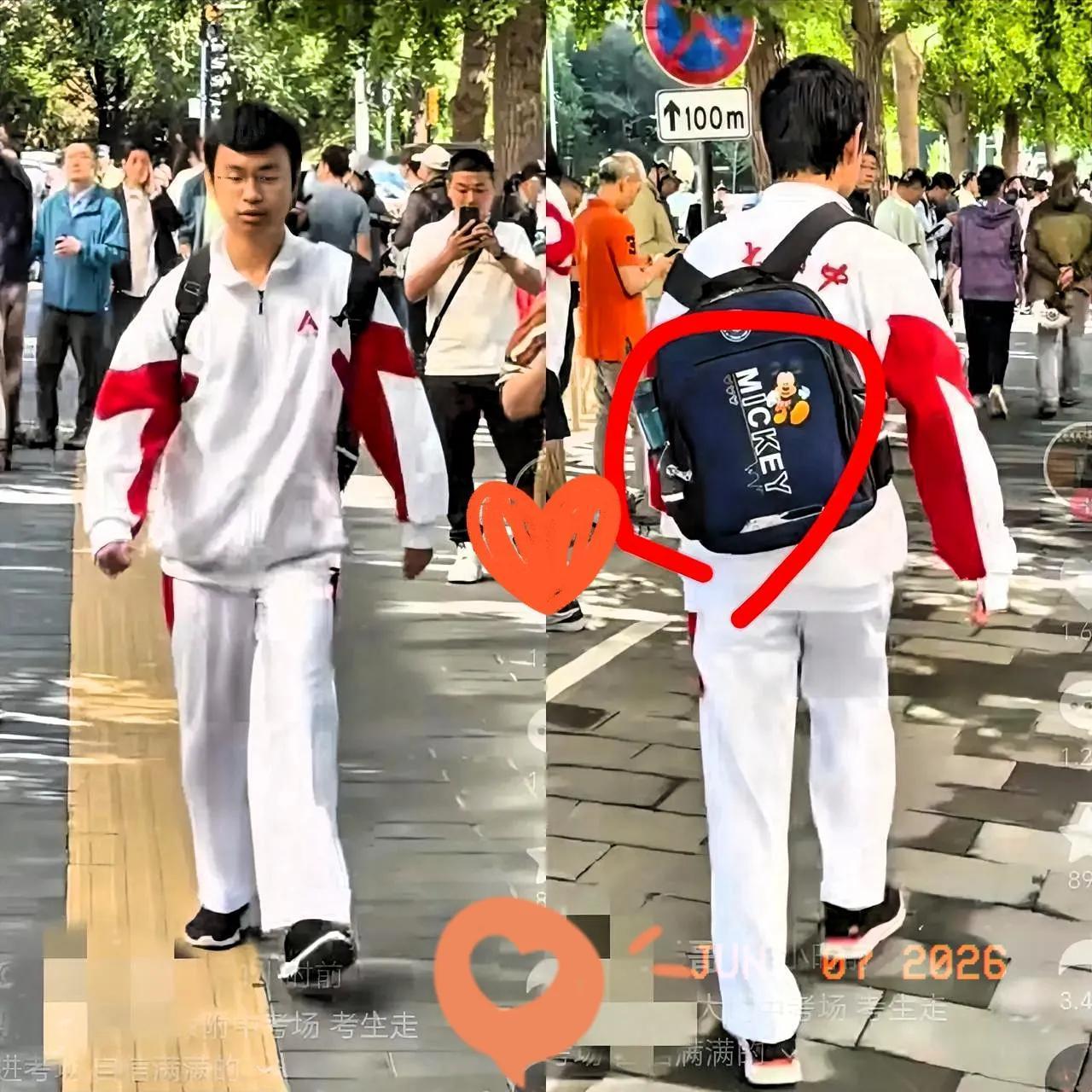 高考第一天，人大附中门口那个人火了。

说实话，这小伙子还没进考场，那股子气场就