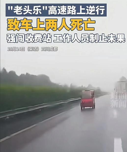 成都浦江，“老头乐”冲上高速，导致车毁人亡的通报来了！网友：这是成年人能做出来的