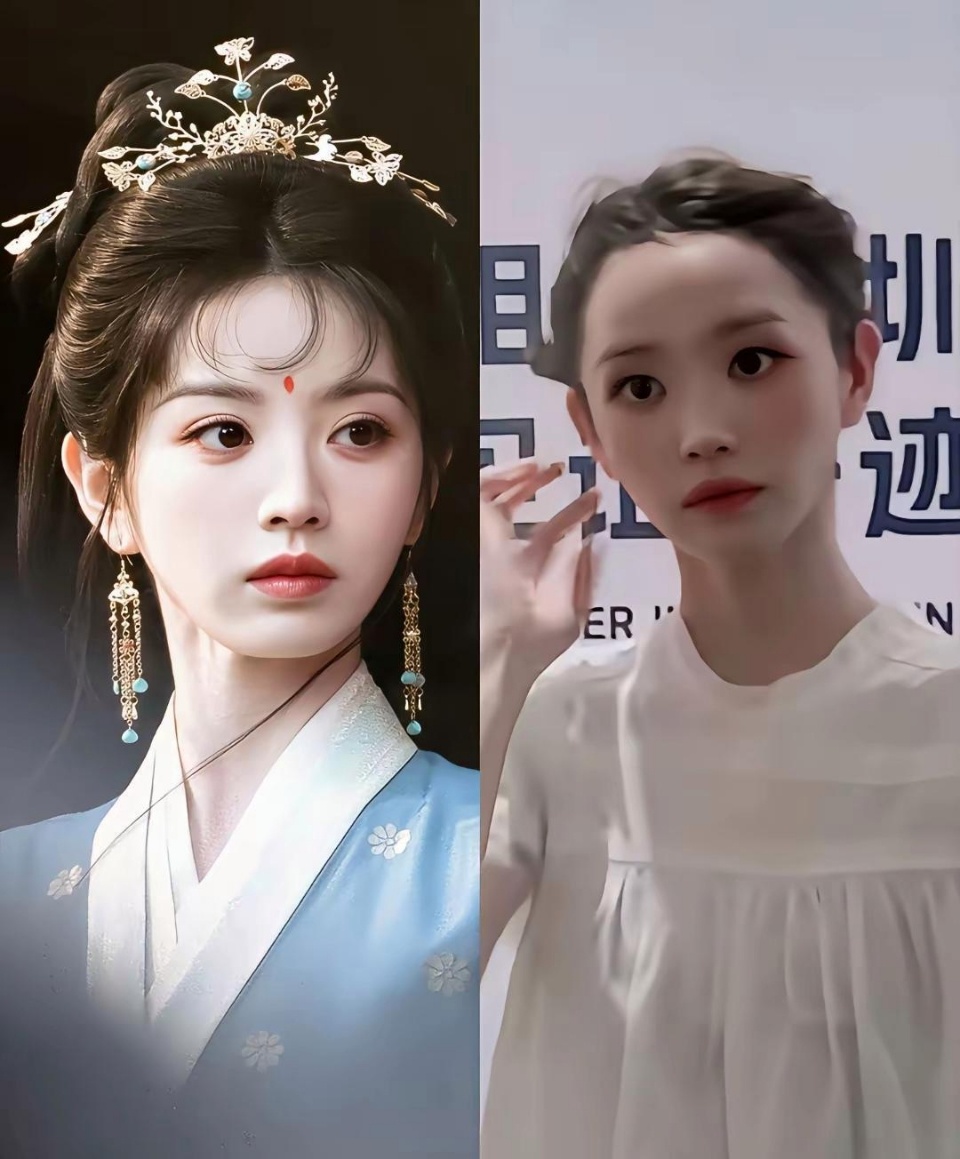田曦薇还是把刘海焊在头上吧，不行就去植个发际线