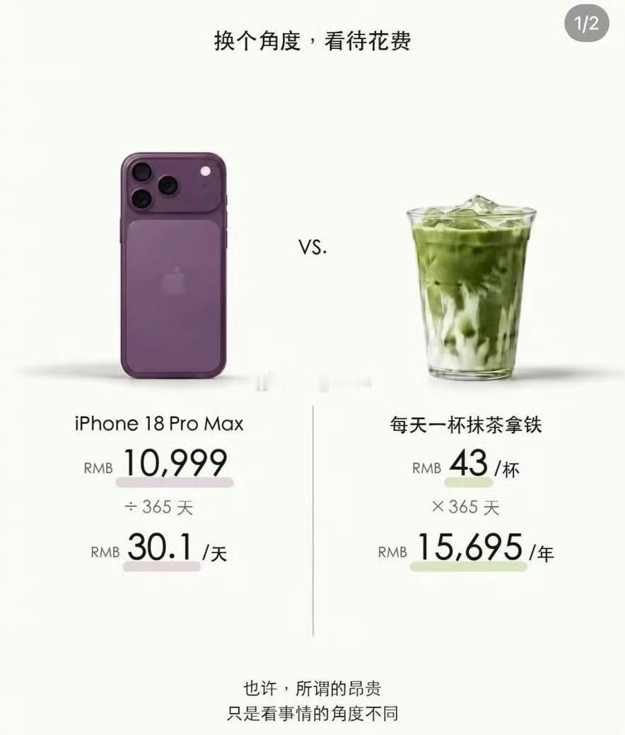 一部iPhone到底有多贵，这个例子举的不合适呀，就算每天一杯奶茶，谁会每天买4