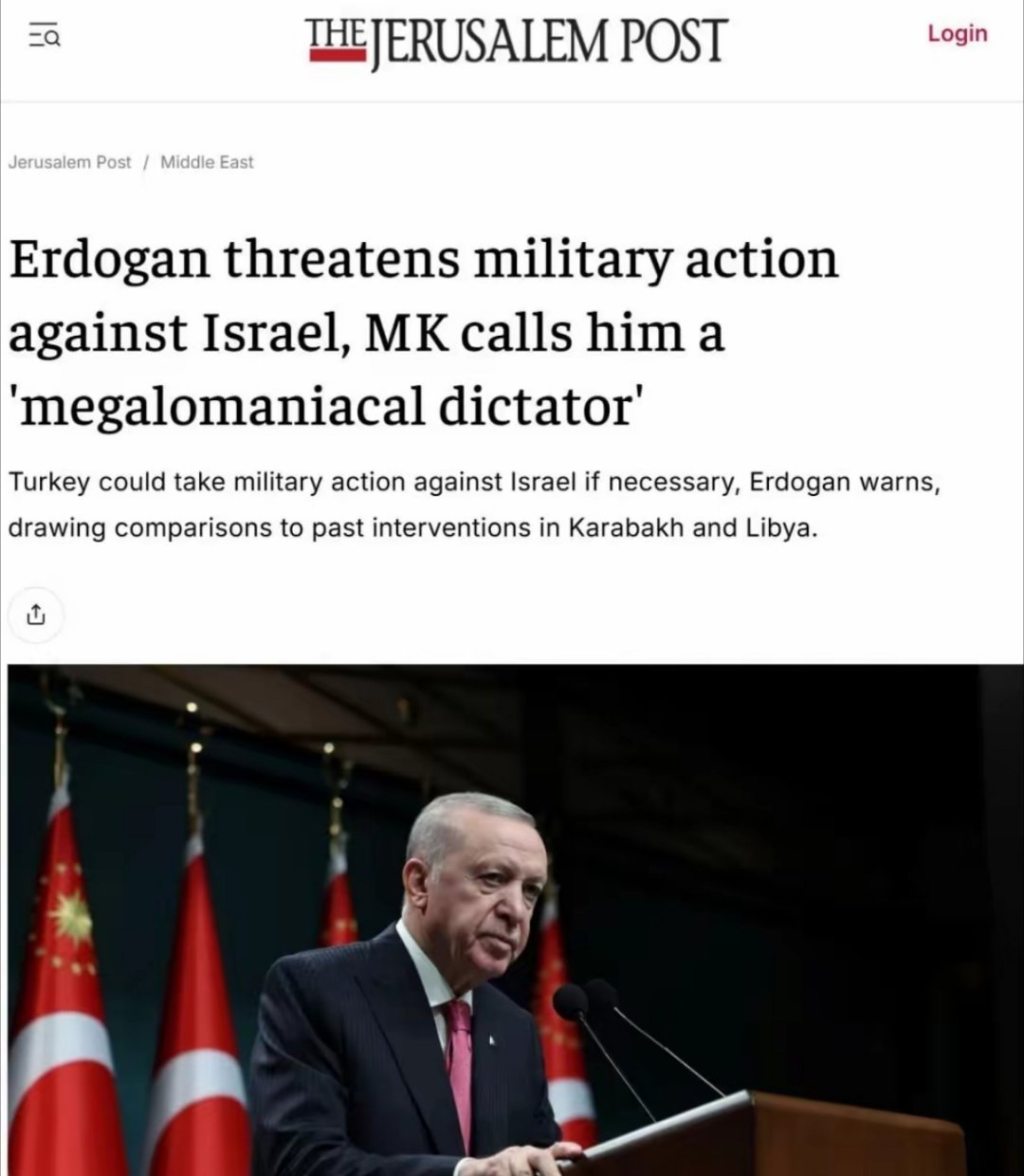 土耳其总统埃尔多安表示，“尽管达成停火，以色列仍对民用定居点发动袭击，迫使120