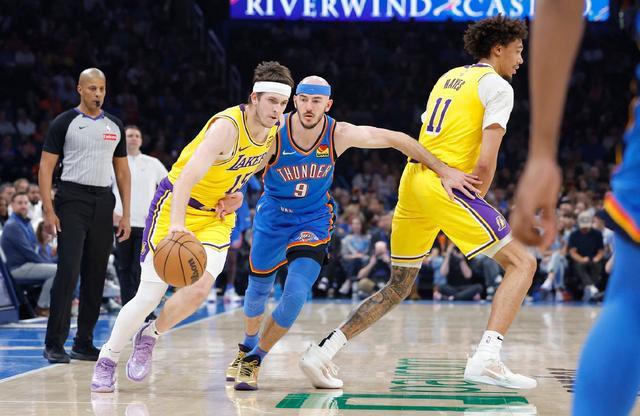 分享我这周有趣的事：谈谈NBA季后赛，湖人对阵雷霆的西部半决赛第一场比赛中，湖人