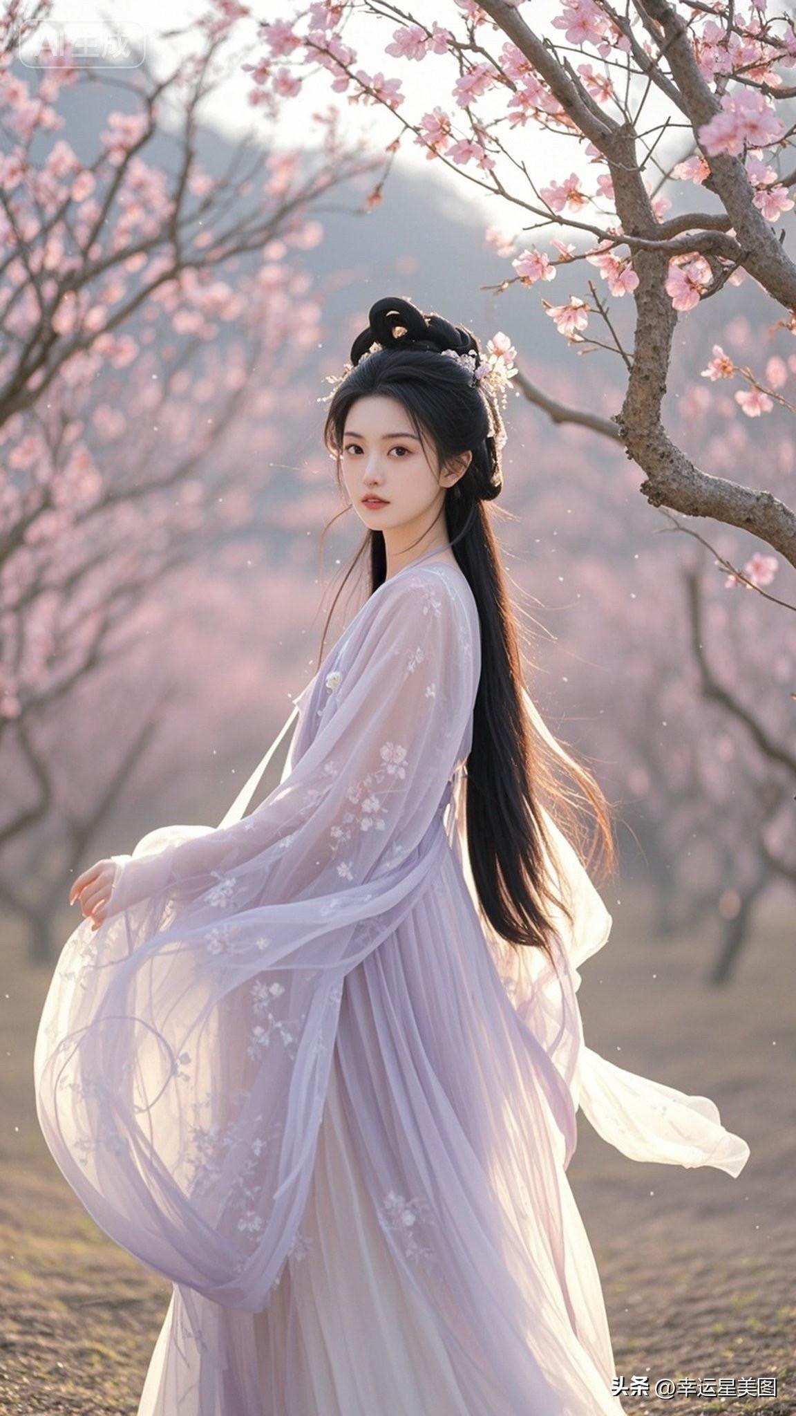 这姑娘在花海中笑得真甜！