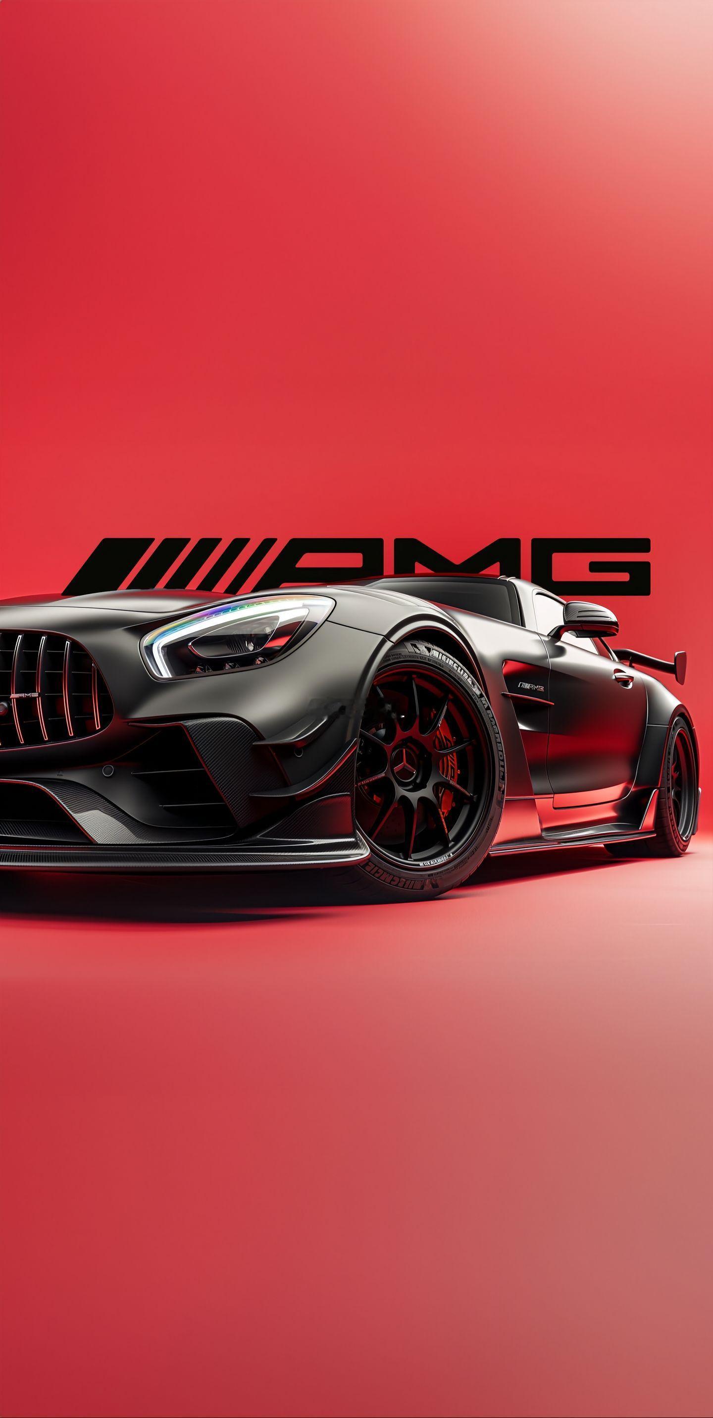 梅赛德斯-奔驰AMG GTR V8超宽车身，灵感来自赛车黑色超级跑车奔驰AMG 
