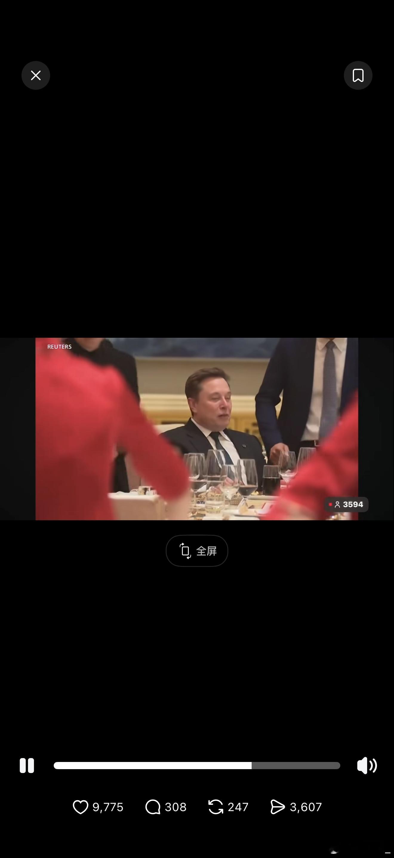 雷军马斯克合影看了一下另一个角度的视频，之所以会出现各种议论或者说不是特别和谐的