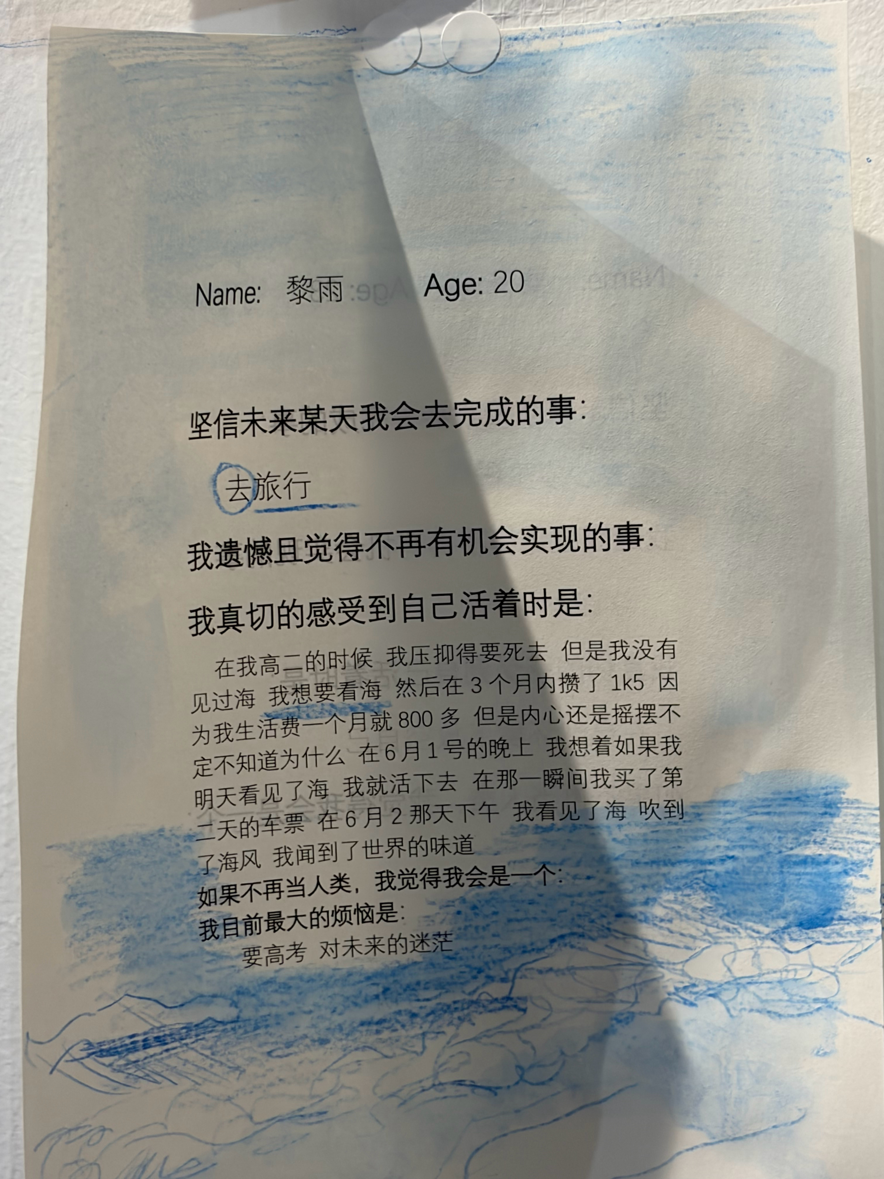 前阵子国美毕业展上看到的，touched… 