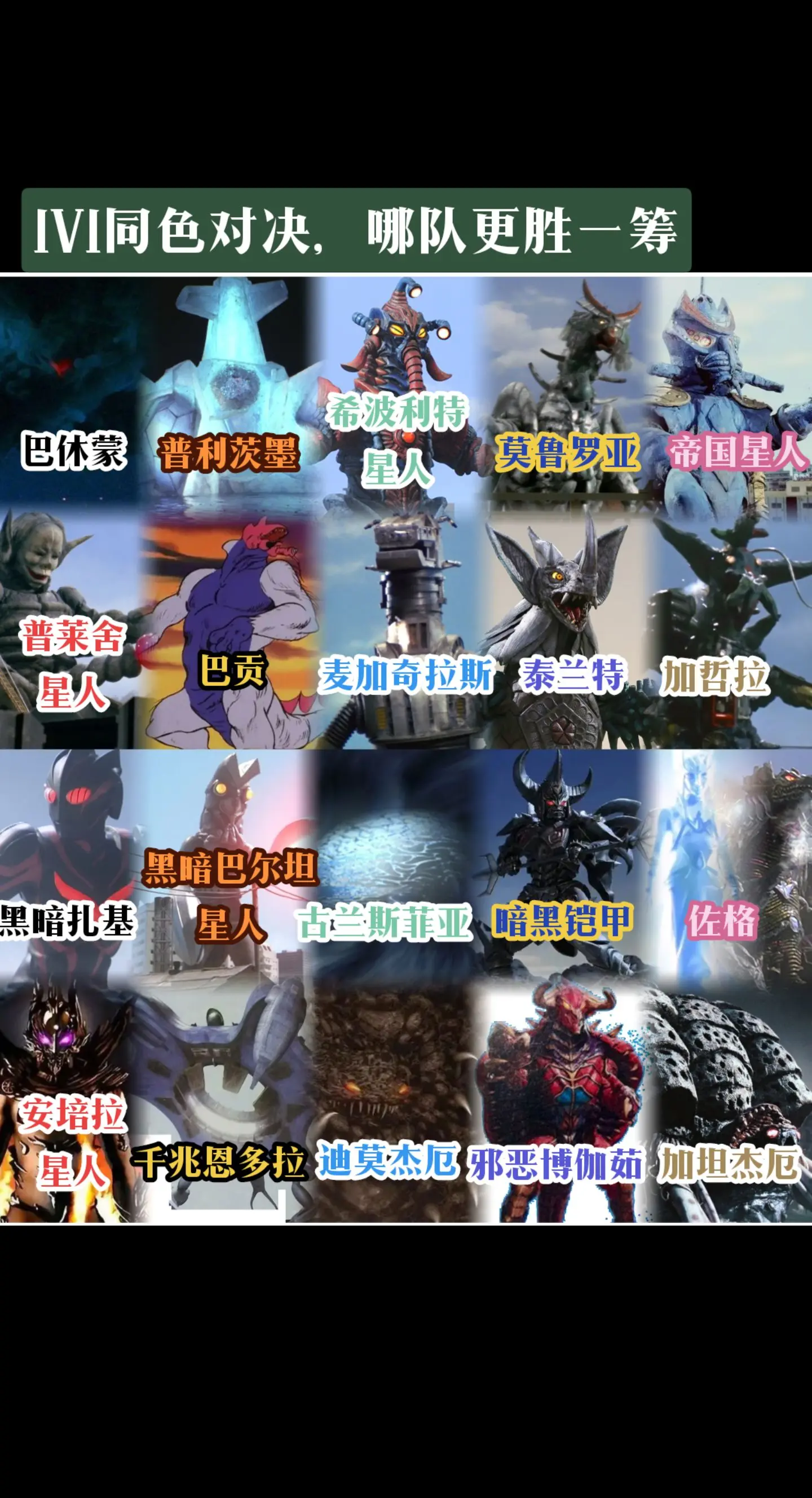 昭和系奥特曼奥特曼怪兽