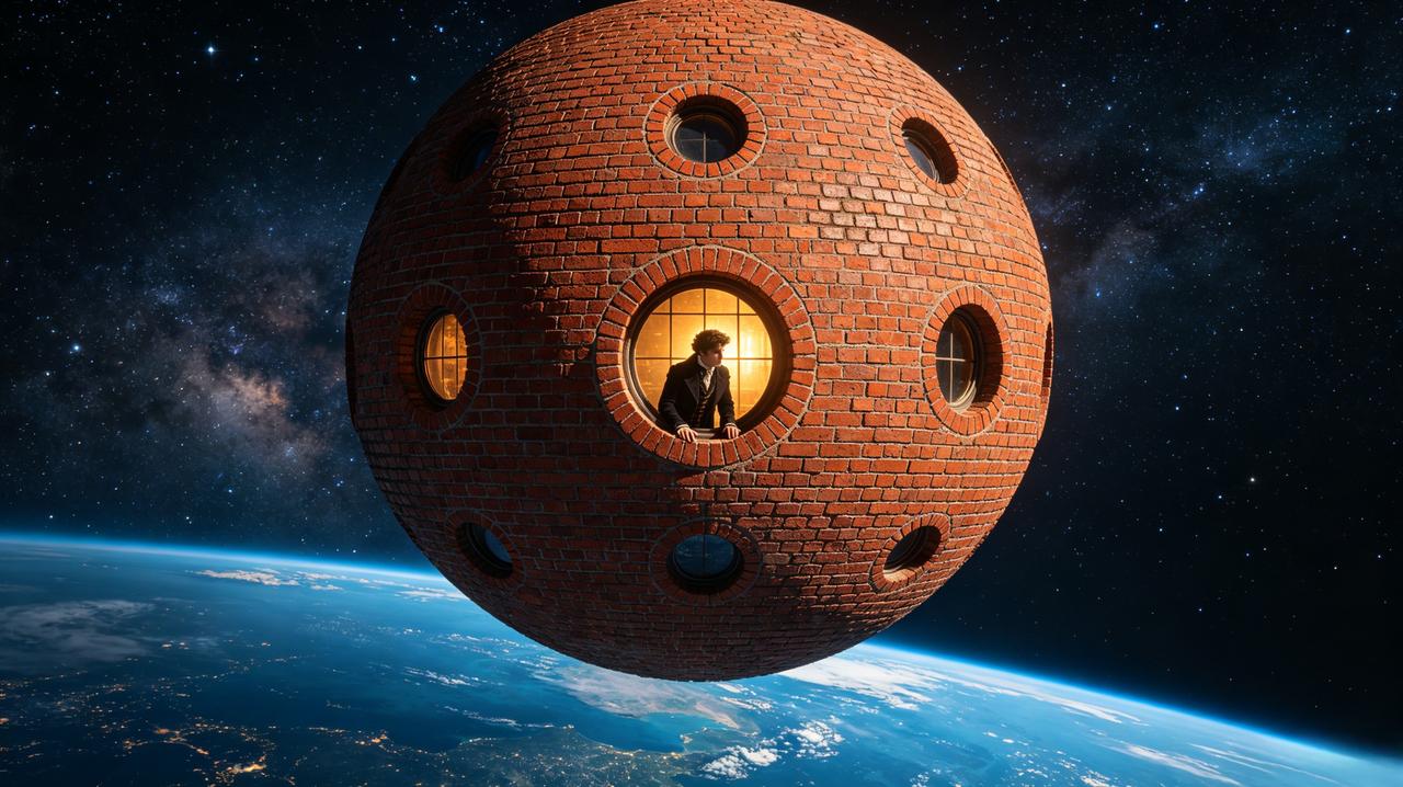 “……所以，要是我们有这样一个环，不是像土星环那样环绕地球赤道，而是垂直于赤道平