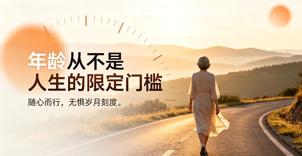 年龄从不是人生的限定门槛随心而行，无惧岁月刻度