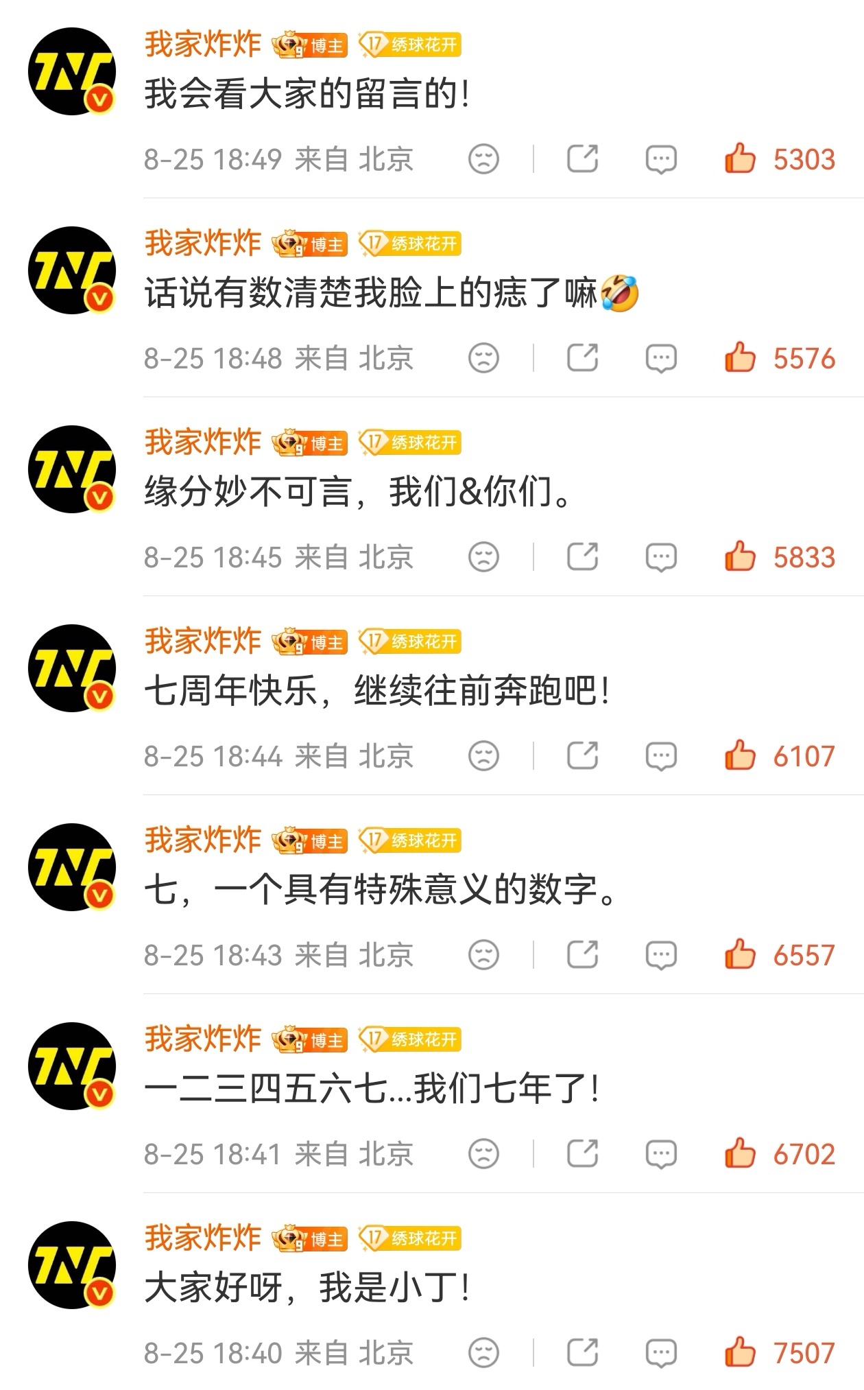 时代少年团[超话] 🍿时代少年团 七序恒存赴经年  有你们就足够🖤💛​​​