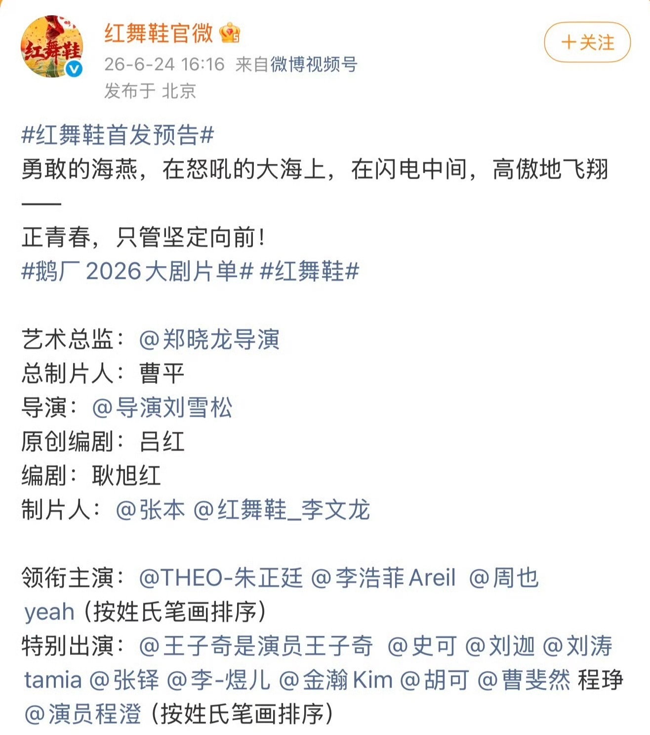 红舞鞋番位有点像我们刘忻和洪辰打了半天 冠军是段林希 