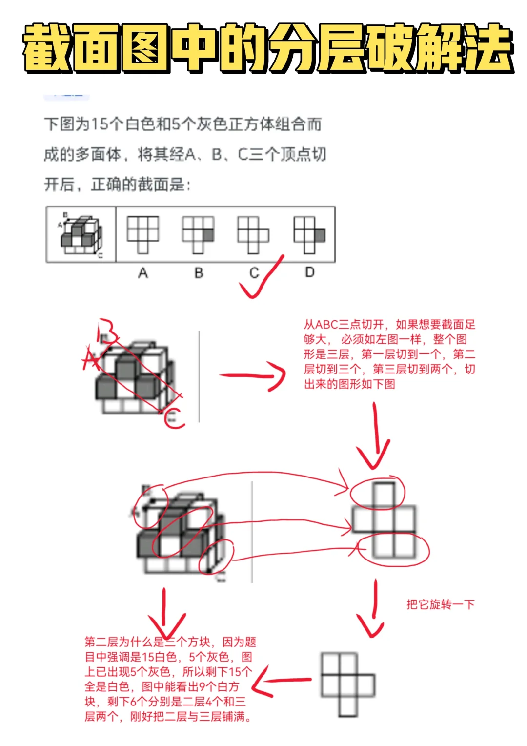 截面图中的分层破解法？