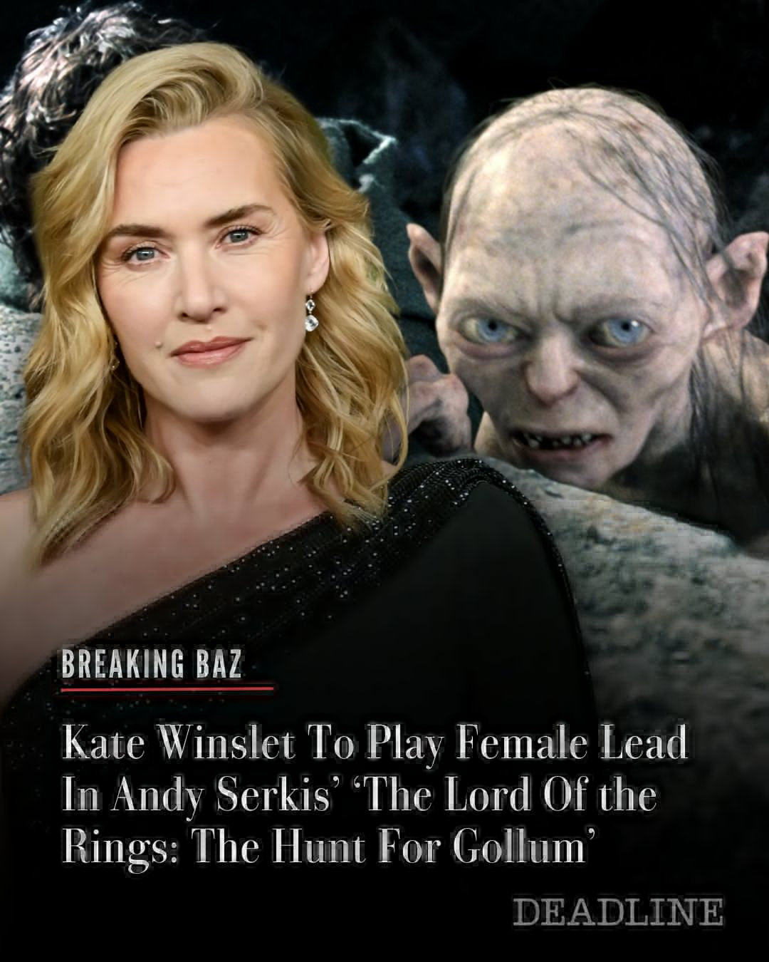 TNABO 凯特·温斯莱特加盟《指环王：猎捕咕噜》，会扮演片中身份神秘的女主角 